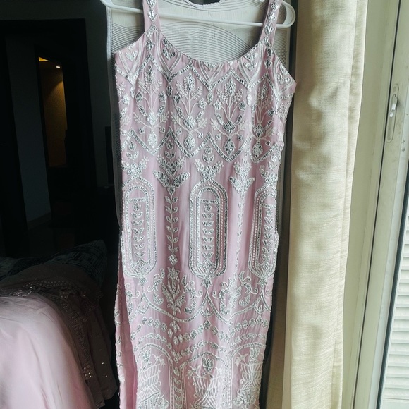 Gotta patti suit,pure chiffon mirror dupatta,pure chiffon flared plazo - Picture 13 of 14